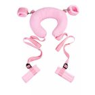 BDSM láb és csukló kötöző nyakpárnával (Piros)