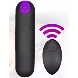 Távirányítós exkluzív mini vibrátor (Fekete-lila)