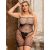Csillámos necc plus size testharisnya ruha-fekete