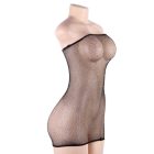 Csillámos necc plus size testharisnya ruha-fekete