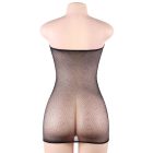 Csillámos necc plus size testharisnya ruha-fekete