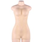 Csillámos necc plus size testharisnya ruha-fekete