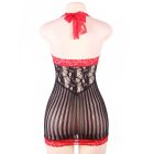 Lauren piros fekete necc testharisnya csipke bilinccsel