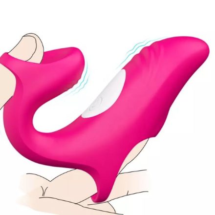 Cápás ujjazó vibrátor (Rózsaszín)