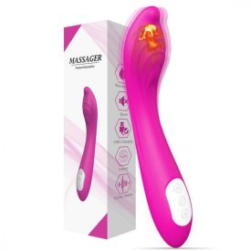   Csepp végződésű G-pont vibrátor melegedő funkcióval (Lila)