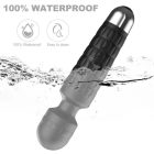 Memóriás és extra erős vibrációs masszázs wand (Fekete)