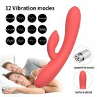 Bordázott multifunkciós vibrátor csiklóizgatóval (Rózsaszín)