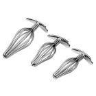 Csepp alakú, hosszúkás anál plug kő díszítéssel - S méret (Piros)