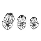 Szív díszítésű üreges anál plug - L méret