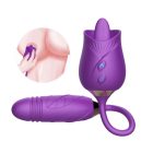 Kétfunkciós rózsa 2 - nyaló és lökővibrátor (Rózsaszín)