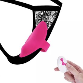 Viselhető bugyi vibrátor (Sötét Rózsaszín)