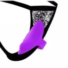 Viselhető bugyi vibrátor (Sötét Rózsaszín)