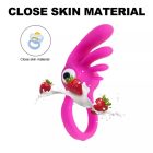 Pajkos csiklóizgató péniszgyűrű (Rózsaszín)