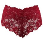 Cecil plus size szexi csipke női bugyi (Bordó)