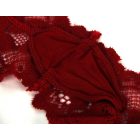 Cecil plus size szexi csipke női bugyi (Bordó)