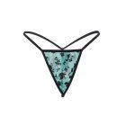 Annie csipkés babydoll harisnyatartóval és bugyival (Fekete-zöld)