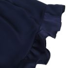 Jasmine plus size szatén hálóruha top és sort (Kék)