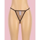 Annabell szexi átlátszó köntös prémes szegélyekkel (Fekete)