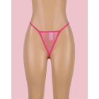 Annabell szexi átlátszó köntös prémes szegélyekkel (Rózsaszín)