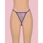 Annabell szexi átlátszó köntös prémes szegélyekkel (Kék)