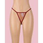 Annabell szexi átlátszó köntös prémes szegélyekkel (Piros)