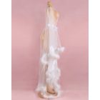 Annabell szexi átlátszó köntös prémes szegélyekkel (Fehér)