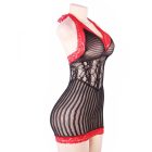 Lauren plus size piros fekete necc testharisnya csipke bilinccsel