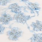 Carly virágos csipkés melltartó és bugyi szett (Kék)